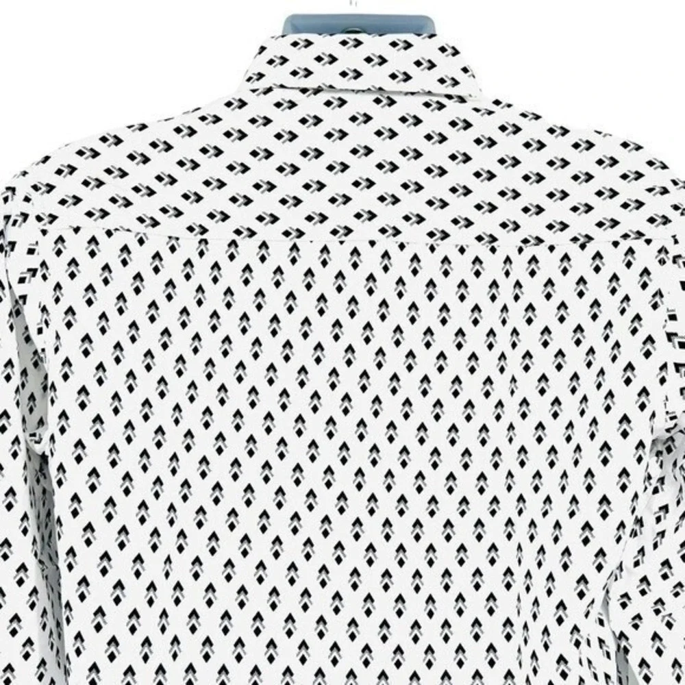 NWT Silver Stone Geo Collection Men's‎ Shirt Large Modern Fit Button Down $149